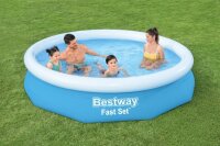 Bestway Fast Set Aufstellpool-Set mit Filterpumpe Ø 305 x 66 cm, blau, rund