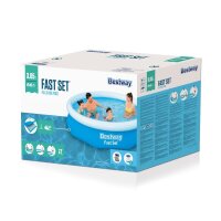 Bestway Fast Set Aufstellpool-Set mit Filterpumpe Ø 305 x 66 cm, blau, rund