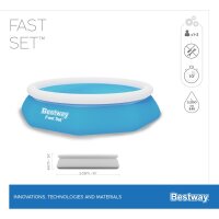 Bestway Fast Set Aufstellpool-Set mit Filterpumpe Ø 305 x 66 cm, blau, rund