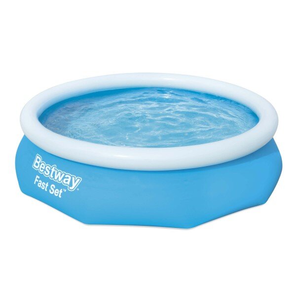 Bestway Fast Set Aufstellpool-Set mit Filterpumpe Ø 305 x 76 cm, blau, rund