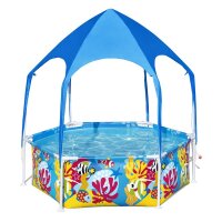 Bestway Steel Pro Frame Pool mit Sonnenschutzdach...