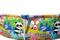 Bestway Steel Pro Frame Pool ohne Pumpe Ø 274 x 66 cm, buntes Panda- und Fuchs-Design, rund