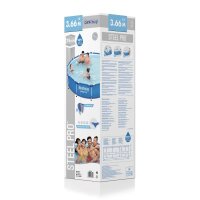 Bestway Steel Pro Frame Pool ohne Pumpe Ø 366 x 76 cm, blau, rund