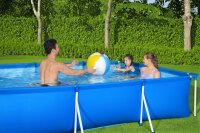 Bestway Steel Pro Frame Pool ohne Pumpe 300 x 201 x 66 cm, blau, eckig