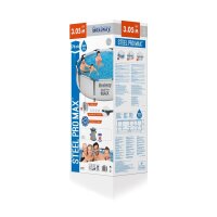 Bestway Steel Pro MAX Frame Pool Set mit Filterpumpe...