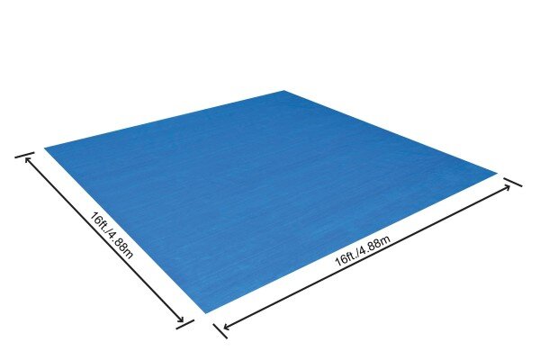 Bestway Flowclear PE-Bodenplane 488 x 488 cm, blau, quadratisch