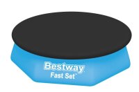 Bestway Flowclear PVC-Abdeckplane Ø 240 cm, schwarz, rund