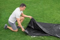Bestway Flowclear PVC-Abdeckplane Ø 401 cm, schwarz, rund