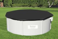 Bestway Flowclear PVC-Abdeckplane Ø 401 cm, schwarz, rund