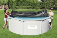 Bestway Flowclear PVC-Abdeckplane Ø 401 cm, schwarz, rund