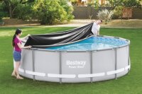 Bestway Flowclear PVC-Abdeckplane Ø 427 cm, schwarz, rund