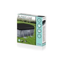 Bestway Flowclear PVC-Abdeckplane 305 x 184 cm, schwarz, oval