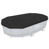 Bestway Flowclear PVC-Abdeckplane 418 x 230 cm, schwarz, oval