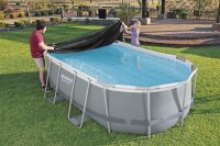 Bestway Flowclear PVC-Abdeckplane 418 x 230 cm, schwarz, oval