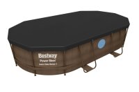 Bestway Flowclear PVC-Abdeckplane 418 x 230 cm, schwarz, oval