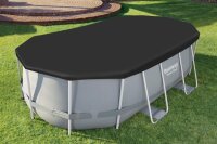 Bestway Flowclear PVC-Abdeckplane 418 x 230 cm, schwarz, oval