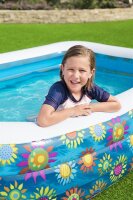 Bestway Family Pool Happy Flora 305 x 183 x 56 cm, eckig
