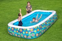 Bestway Family Pool Happy Flora 305 x 183 x 56 cm, eckig