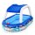 Bestway Family Pool mit Sonnenschutzdach Sea Captain 213 x 155 x 132 cm