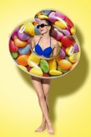 Bestway Schwimmring mit Rückenlehne Candy Delight Ø 118 x 117 cm