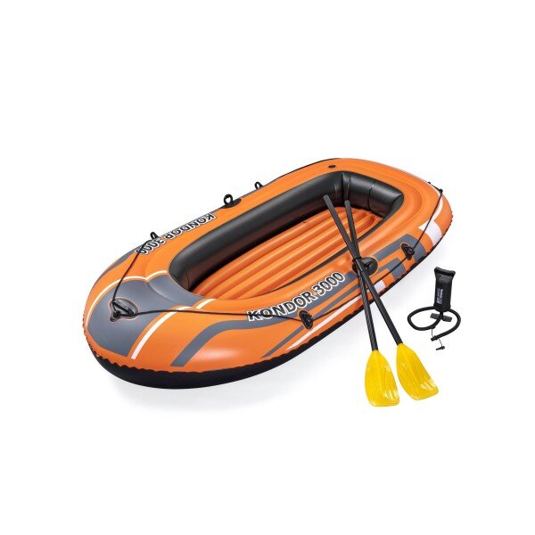 Bestway Hydro-Force Schlauchboot-Set für 2 Erwachsene + Kind Kondor 3000 232 x 115 x 36 cm