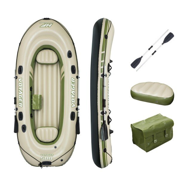 Bestway Hydro-Force Schlauchboot-Set für 3 Personen Voyager 500 348 x 141 x 48 cm
