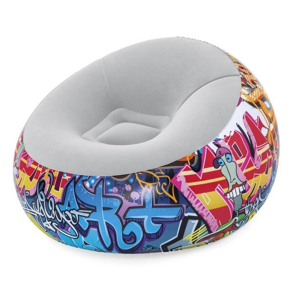 Bestway Inflate-A-Chair Luftsessel Graffiti 112 x 112 x 66 cm