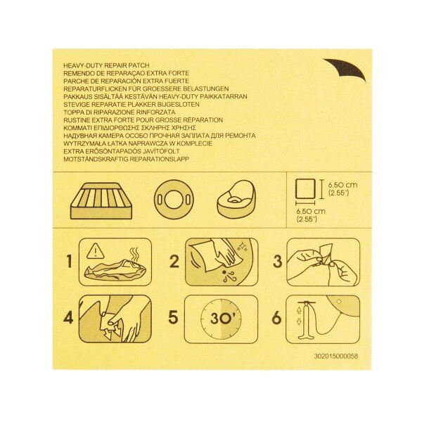Bestway Selbstklebende Reparaturflicken 6,5 x 6,5 cm, 10 Stück
